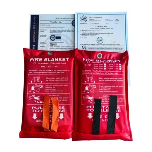 Emergency Fiberglass Fabric Fire Blanket 2m*2m EN1869 Certified High Temperature Resistance 550C for Kitchen