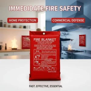 Emergency Fiberglass Fire Blanket CE UK Approved Flame Retardant Safety Blanket for Home Kitchen Restaurant Hotel