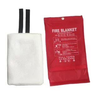 Emergency Fire Blanket 4ft X 4ft PVC Bag Fiberglass Heat Resistant Suppression Blanket for Kitchen and Home 1 Pack