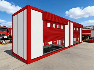Emergency Fire Shelter Firefighting Refuge Cabin Flexible Mobile Fast Response Rescue Unit Optional Solar PV System