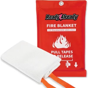 Emergency Fire Suppression Blanket 2 Pack 40′ X 40′ Fiberglass Blanket For Kitchen And Home