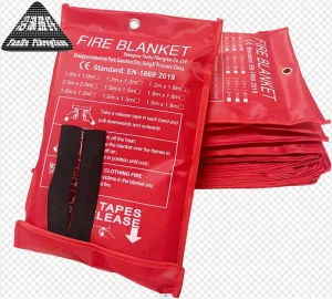 Emergency Fireproof Fiberglass Fire Blanket 3.28FT X 3.28FT Heat Spatter Resistant for Home First Aid Use