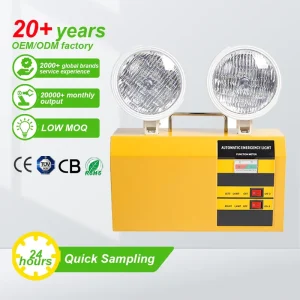 Emergency Light with Battery Backup Two Head Adjustable Commercial Rechargeable Metal LED Emergency Light