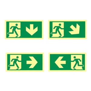 Emergency Lighting Green Flickering Safety Exit Fire Emergency Basement Sign Evacuation Indication Light