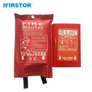 Emergency Use High Strength Flexible Survival Escape Fireproof Blanket Non Toxic Fire Resistance Weatherproof Cutting