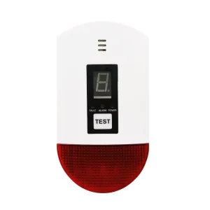 Enabled AC Power LPG Gas Leak Detector with Plug Valve ABS Material Home Security System for Kitchen Personal Use