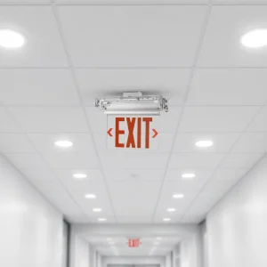 Energy Saving Exit Sign LED Emergency Exit Sign with Clear Visibility Escape Route Exit Sign for Public Emergency Light