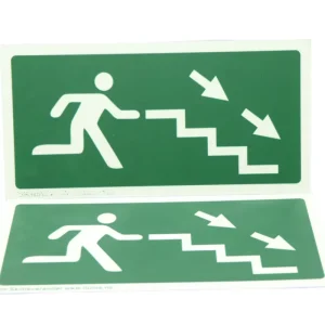 Escape Stairway Exit Signs Arrow Safety Sign Board for Emergency