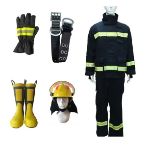 Europe Standard CE EN469 4 Layers Aramid NFPA Fireman Fire Fighting Navy Blue Firefighter Fire Suit