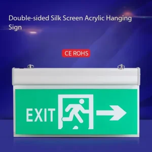 Evacuation Indication Tag Safety Lamp Acrylic Hanging Light Green Emergency Exit Sign