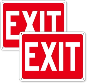 Exit Sign Customized Durable Waterproof Fire Exit Sign for School Building Community Road