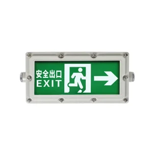 Explosion Proof LED Safety Exit Sign Emergency Indicator Light ATEX Certified for Oil Gas Chemical Industrial Zone