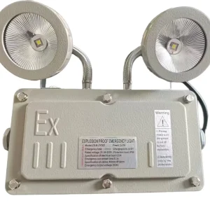 Explosion-proof Emergency Light Double-Headed Safety Exit Indicator LED IP66 AC 85-265V Wall Mount Aluminum AR111 Base