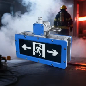 Explosion-proof LED Emergency Fire Evacuation Sign Lamp with Li-Ion 1200mAh Battery IP65 2-Hour 2-Sided Safety Exit Indicator