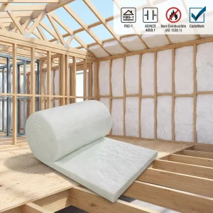 FBS 1 Certified Non Combustible Glass Wool Insulation Blanket R2.5 Comply with AS NZS 4859.1 for Thermal and Acoustic Insulation