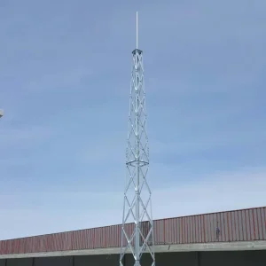 FH 07 15-30m Steel Lightning Arrester Tower with Hot Dip Galvanized Surface Customized Color