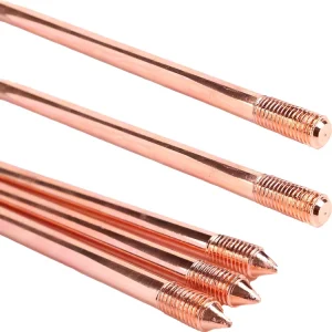 Factory Bulk Sales Copper Clad Steel Ground Rod 0.254mm Thickness Standard Size for Grounding System Lightning Protection