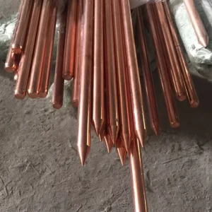 Factory Customized Earth Grounding Bar Copper Clad Steel Rod 8 60mm Diameter 0.1 0.25mm Copper Thickness for Lightning Earthing