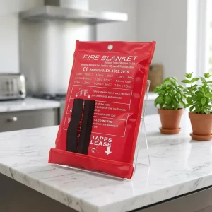 Factory Direct 1.0×1.0m Fire Blanket Oxford Bag Wall Mountable Ideal for Home Kitchen and Small Shops