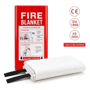 Factory Direct 1.2*1.8m Fiberglass Fire Blanket PVC Hard Box AS/NZS 3504 OEM