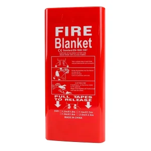 Factory Direct 1.5m Fiberglass Fire Blanket PVC Hard Box CE Certified OEM Custom Logo Available
