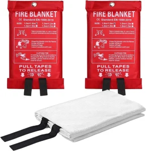 Factory Direct 1M x 1M Fiberglass Emergency Heat Resistant Fireproof Safety Blanket Cutting for Home Kitchen Fire Protection