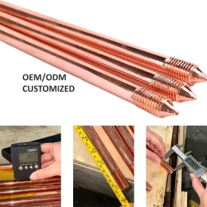 Factory Direct Copper Ground Rod 14.2mm & 16mm Length for Lightning Protection & Earthing