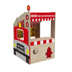 Factory Direct Customized Indoor Playground Wooden Playhouse Role Play House Fireman Kids Game Indoor Playground for Kids