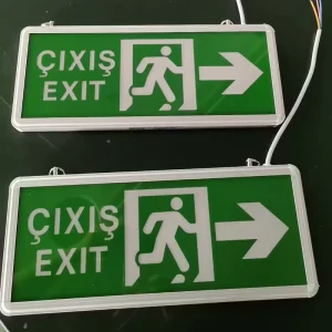 Factory Direct Sale Export Aluminum LED Sign Light Evacuation Exit Indicator Light IP20 Rated Wall Mount External Power Shopping