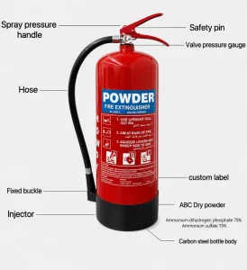 Factory Firefighting Chrome Valve DCP Fire Extinguisher ABC BC Fire Extinguisher