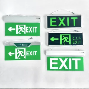 Factory High Quality EXIT Emergency Light Fire LED Evacuation Escape Sign Customizable