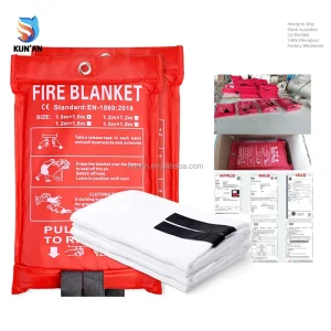 Factory OEM CE EN1869 1.2m X 1.2m Fire Blanket 100% Fiberglass Fire Retardant Safety Blanket for Kitchen Home Use