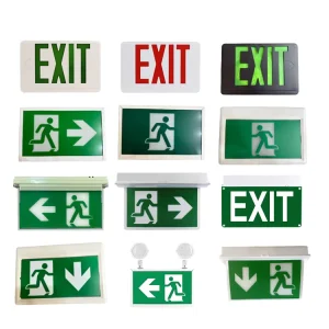 Factory Price Custom White 3hr IP65 LED Ni Cd Battery Emergency Light Evacuation Exit Sign Outdoor Indoor