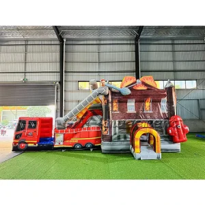 Factory Price Hupfburg Feuerwehr Fire Brigade Bouncy Castle for Sale