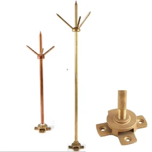 Factory Price Lightning Arrester Brass Lightning Rod Copper Lighting Rod for Lightning Protection System