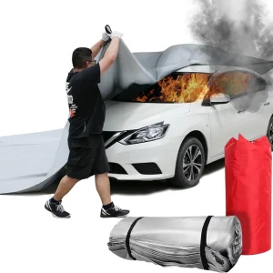 Factory Sale High Temperature Resistance 1200 Degrees Celsius 2192F High Silica Car Fire Blanket