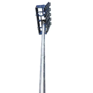 Factory Solar LED High Mast Pole 15M 20M 30M 35M 45M With Lifting System Lightning Rod for Highway Airport Wharf