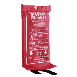 Factory Supply Custom Emergency Fiberglass Fire Suppression Blanket 1m X 1m 2 Sided Silicone Coated EN1869 Certified