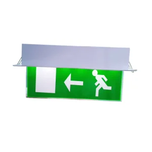 Factory Supply Romania Italy Greece Spain Turkey Salida Emergency Exit Signs with Lights Battery Back up