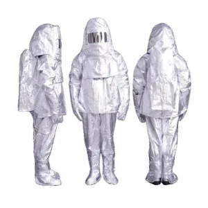 Factory Wholesales EN1486 Fire Entry Suit NOMEX Aluminum Heat Insulation EN Firefighter Uniform 1200℃ Double Layers