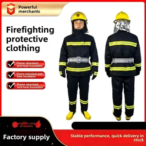 Factory direct Supply 17/20/24-style 3C-certified Aramid Flame-retardant Fabric Firefighter Firefighting Suits Fire-fighting