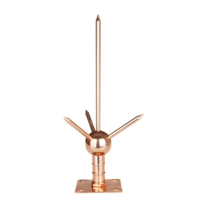 Factory direct Supply Spherical Copper clad Steel Lightning Rods Air Terminals Conductors Model DZ 01 for Building Rooftops