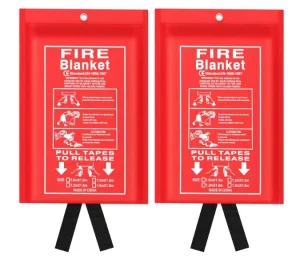 Family Camping Car Office Warehouse Emergency Survival Safety 40×40 Fire Extinguishing 0.43mm Thick 500C Fire Blanket