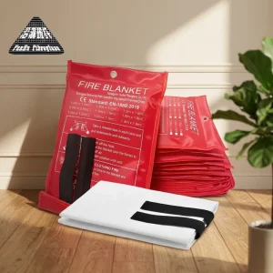 Family Indoor Emergency Fire Blanket 1.0*1.0m Oxford Cloth Hanging Bag Ideal for Small Kitchen & Bedroom