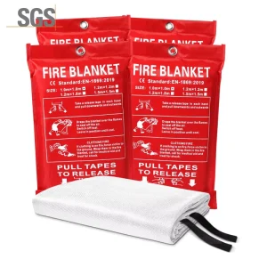Fiberglass Fire Blanket 550C Heat Resistance Water & Oil Resistant Kitchen Emergency Fire Protection