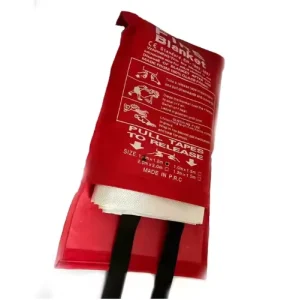 Fiberglass Fire Blanket Portable Easy Use Kitchen Fire Prevention 0.43mm Thick 550 600 Temperature Rating Quick Extinguishing 1