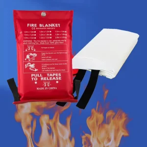 Fiberglass Fireproof Fire Blanket 12×12 m Emergency Firefighting Escape Cover for Home Kitchen Workshop