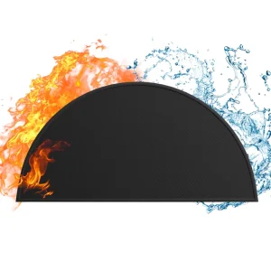 Fiberglass Fireproof Non Slip Low Profile Half Round Fireplace Rug Fireproof Area Mat for Floor Protection Fire Blankets Product