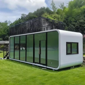 Finished Design Kits Home Modern High Fireproof Apple Cabin House for Camping Recreational Resort Area