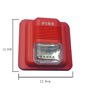 Fire Alarm Siren Horn 12V 24V With Strobe Light Emergency Security Sound Speaker Electronic Siren